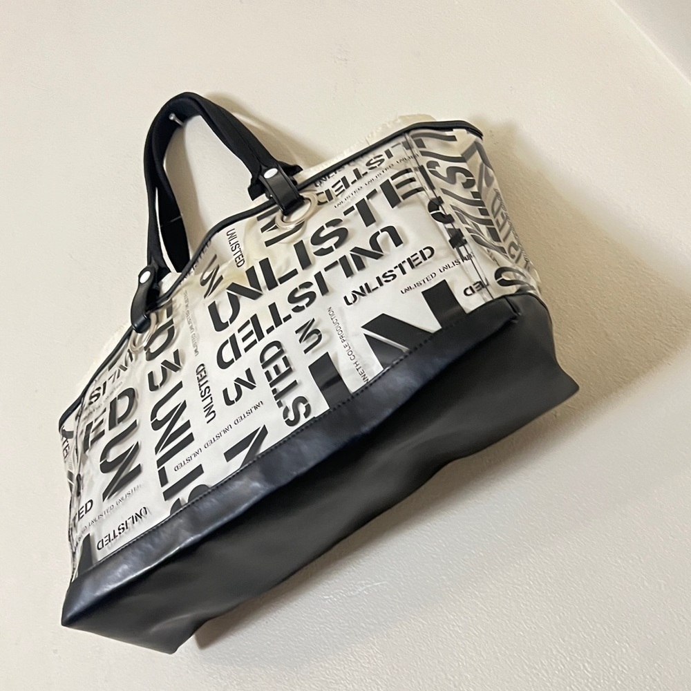 Unlimited Logo Detailed And Detachable Interior PVC Tote. Black - Picture 3 of 15